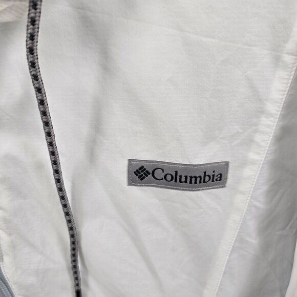 NWT Columbia Men's White Hooded Windbreaker Size 2XL **FLAW** - Picture 3 of 12